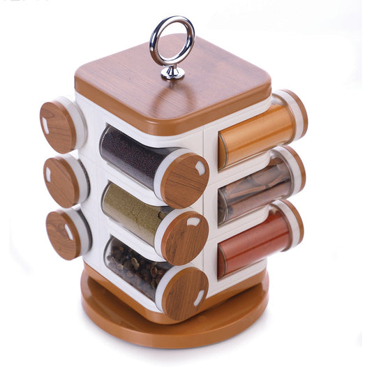 8118 Ganesh 12-jar Revolving Spice Rack Masala Box